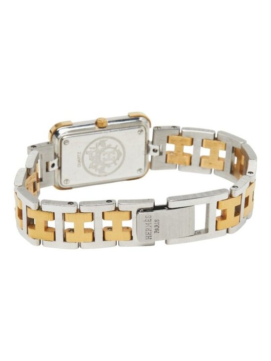 Hermes Croajour Watch White Silver Gold Stainless Steel Plated main image 5